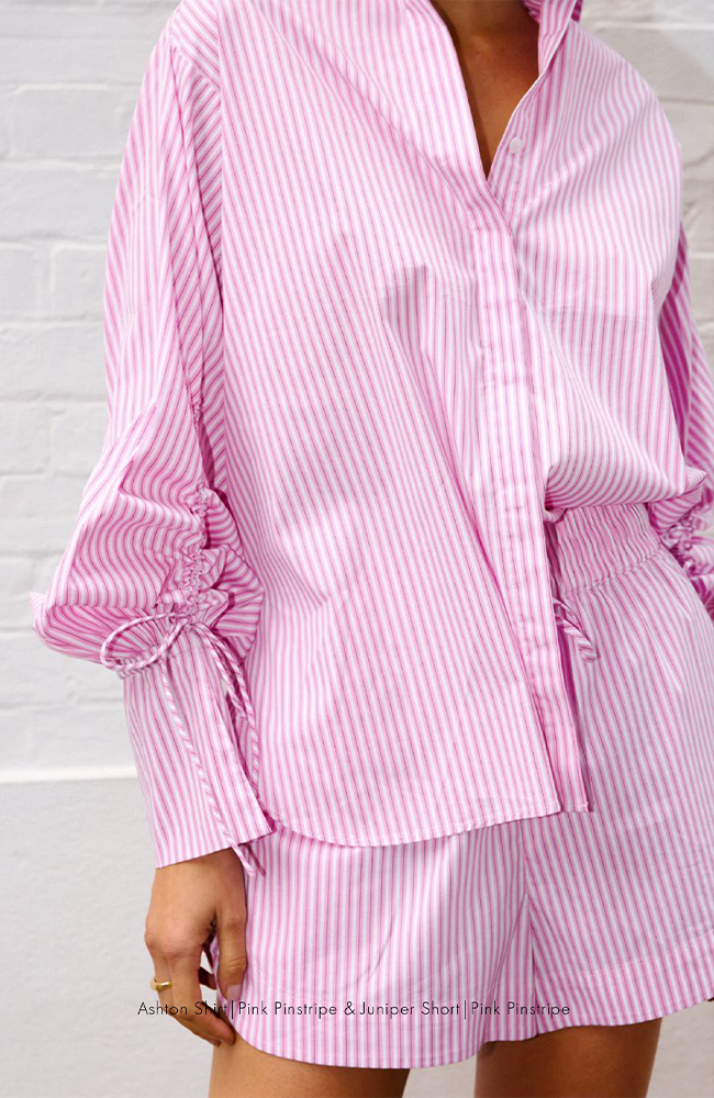 Ashton Shirt - Pink Pinstripe