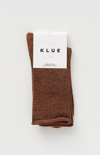 Glitter Lurex Socks - Camel Brown