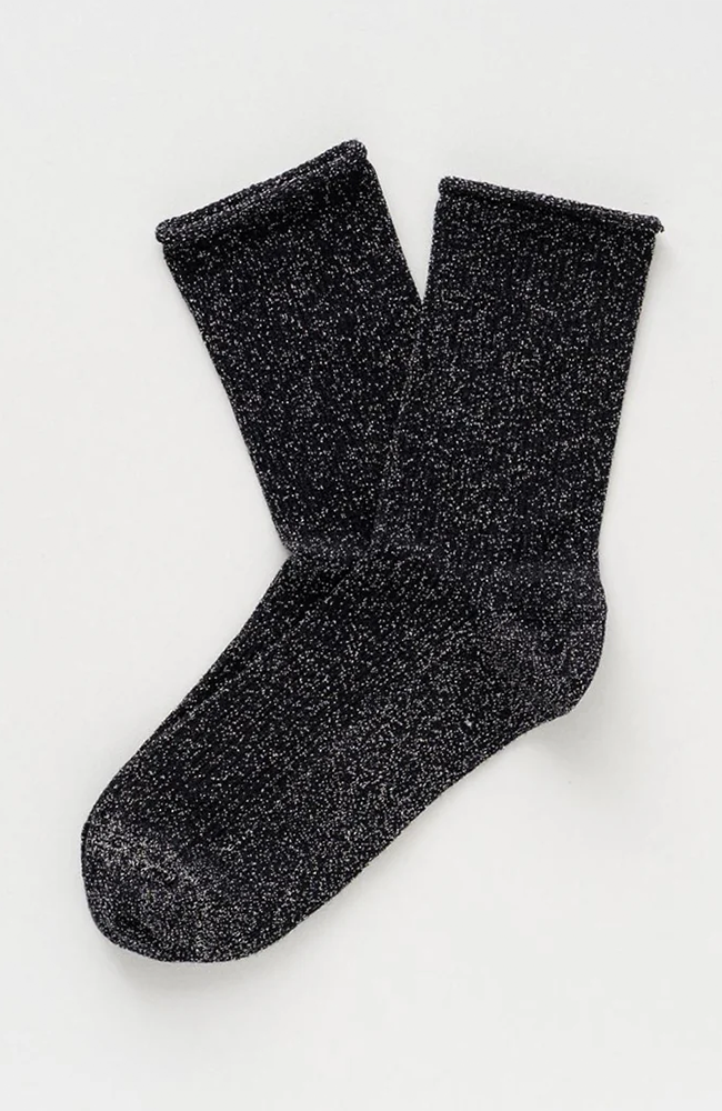 Glitter Lurex Socks - Black