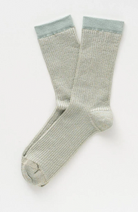 Glitter Lurex Socks - Stripes Grey Mist