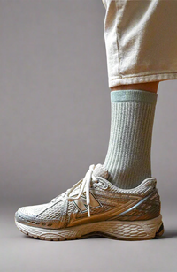 Glitter Lurex Socks - Stripes Grey Mist