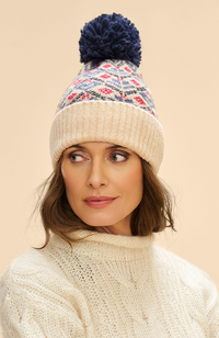 Kristi Bobble Hat - Cream