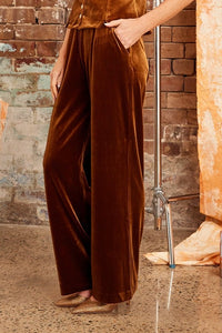 Surry Velvet Pant - Caramel