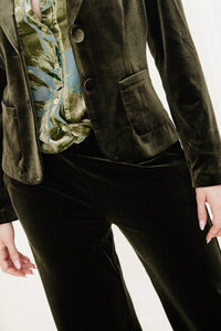 Surry Velvet Pant - Olive