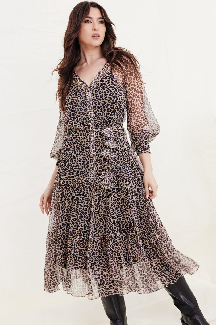 Jasmine Dress - Leopard Print