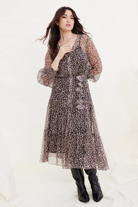 Jasmine Dress - Leopard Print