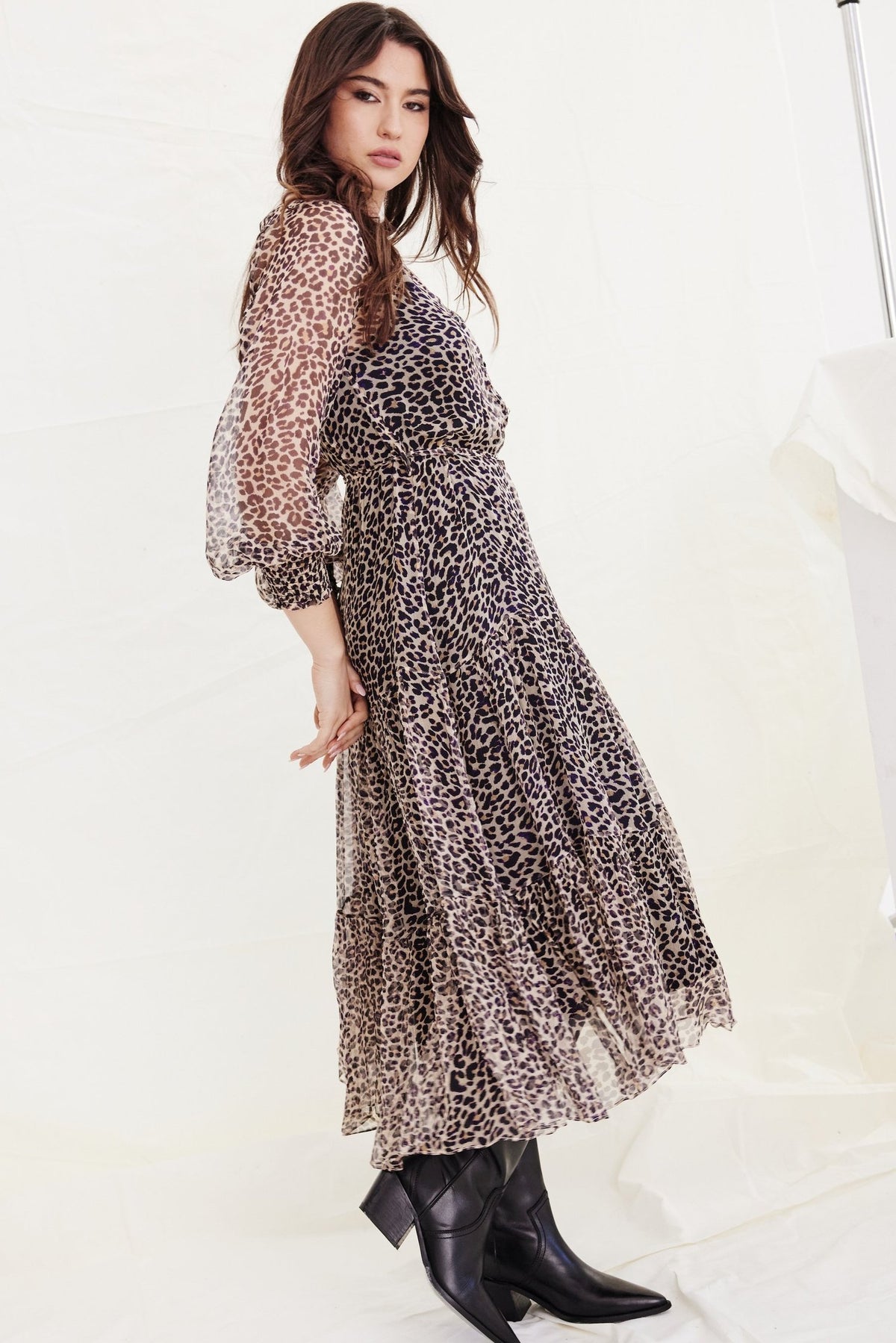 Jasmine Dress - Leopard Print