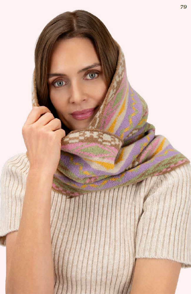 Kayla Fair Isle Snood - Pastel