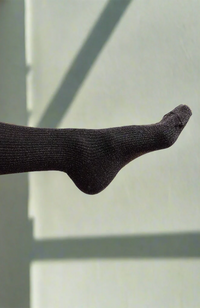 Glitter Lurex Socks - Chocolate Dark Brown