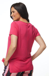 Round Neck Top - Fuchsia