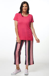 Round Neck Top - Fuchsia