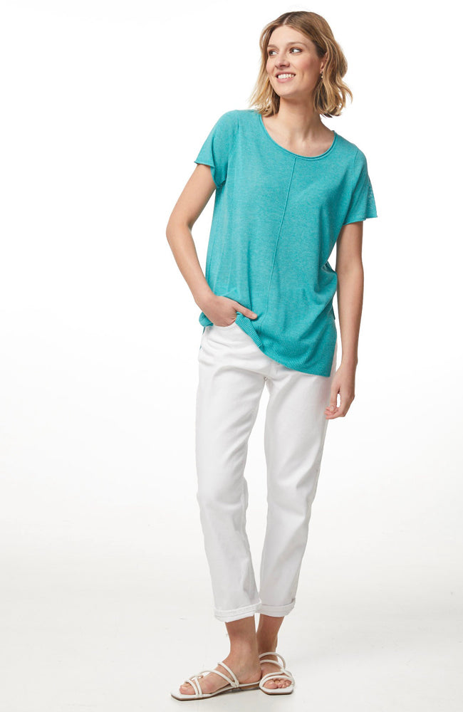 Round Neck Top - Teal