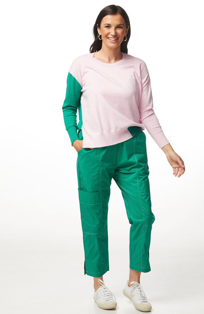 Colour Block Jumper - Blush