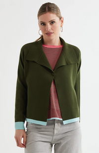 Milano Knit Jacket - Olive