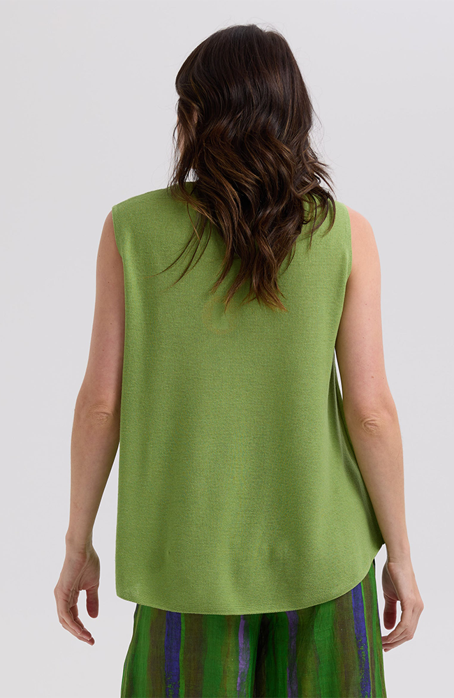 Linen A-Line Top - Leaf