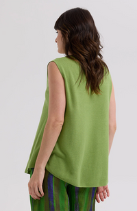 Linen A-Line Top - Leaf