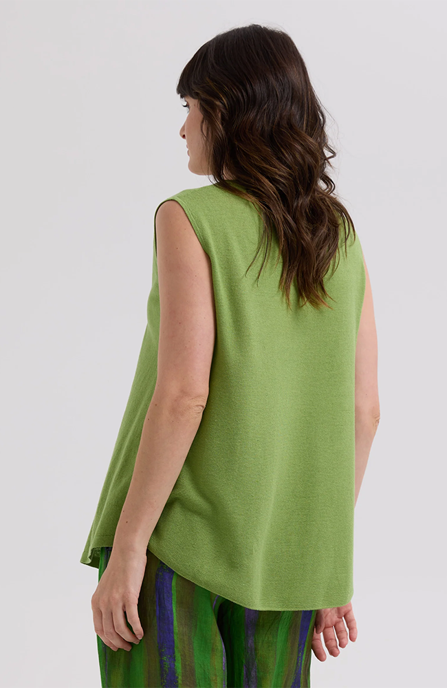 Linen A-Line Top - Leaf