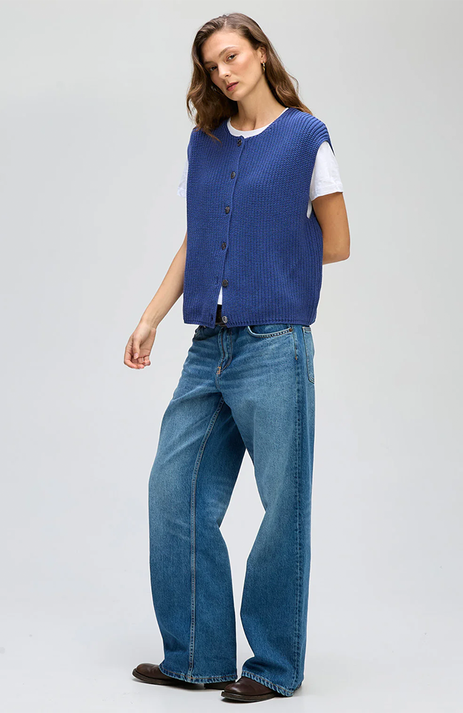 Ribbed Vest -  Bluebell