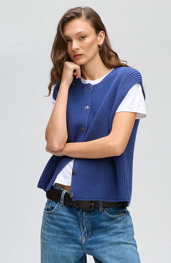 Ribbed Vest -  Bluebell