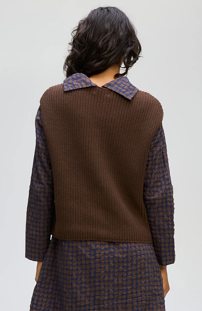 Ribbed Vest -  Dark Brown