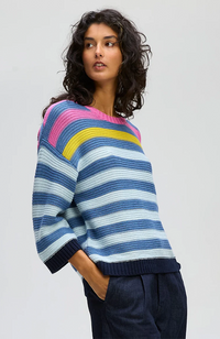 Chunky Stripe Crew - Denim
