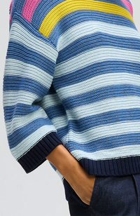 Chunky Stripe Crew - Denim