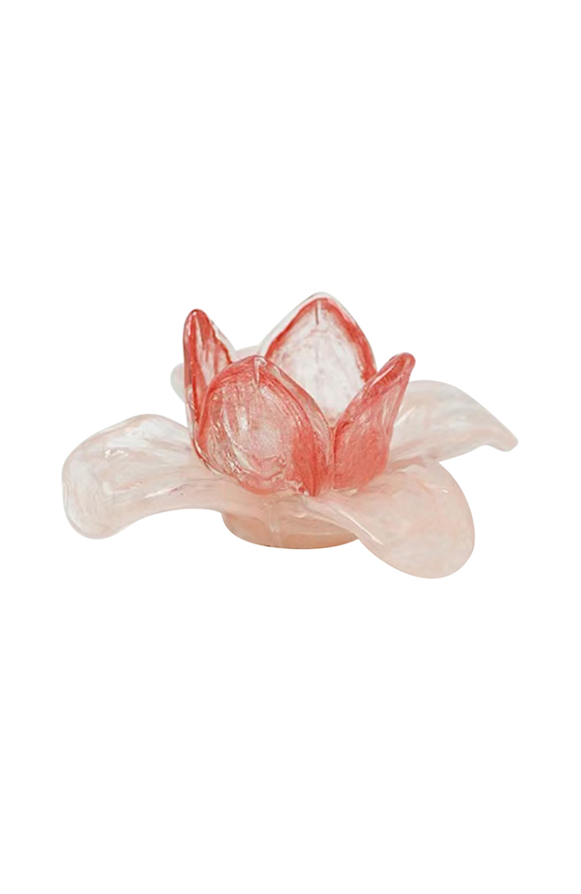 Daphne Glass Flower - Pink/Clear