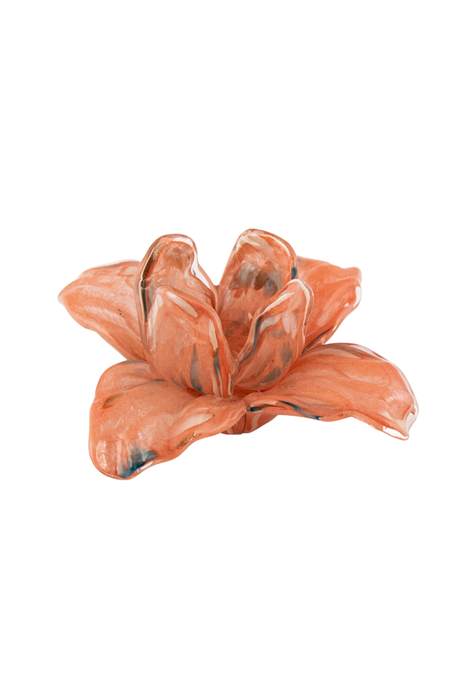 Leesa Coral Glass Votive Holder
