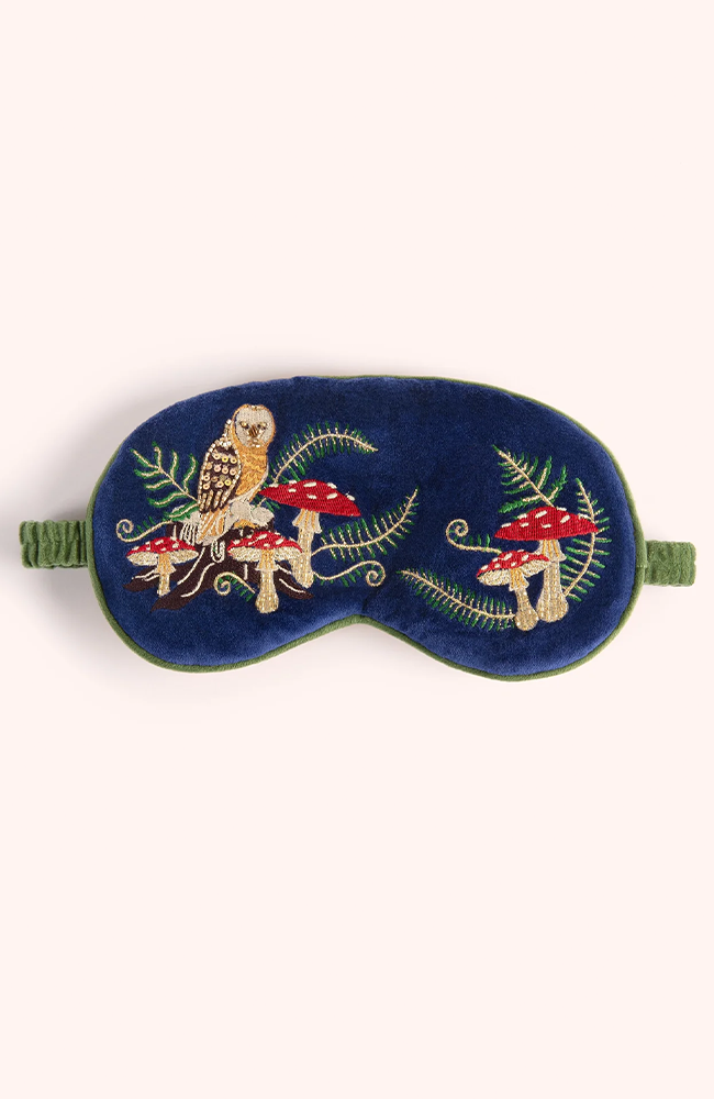Velvet Lavender Eye Mask - Woodland Owl