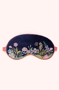 Velvet Eye Mask – Hedgerow/Navy Floral