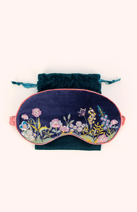 Velvet Eye Mask – Hedgerow/Navy Floral