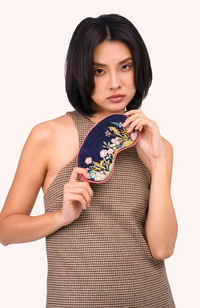 Velvet Eye Mask – Hedgerow/Navy Floral
