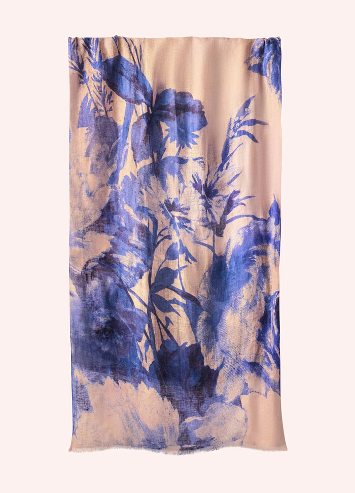 China Blooms Scarf - Blue