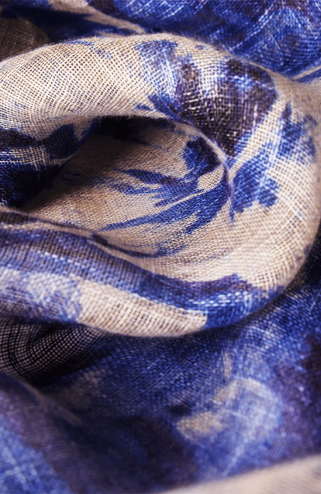 China Blooms Scarf - Blue