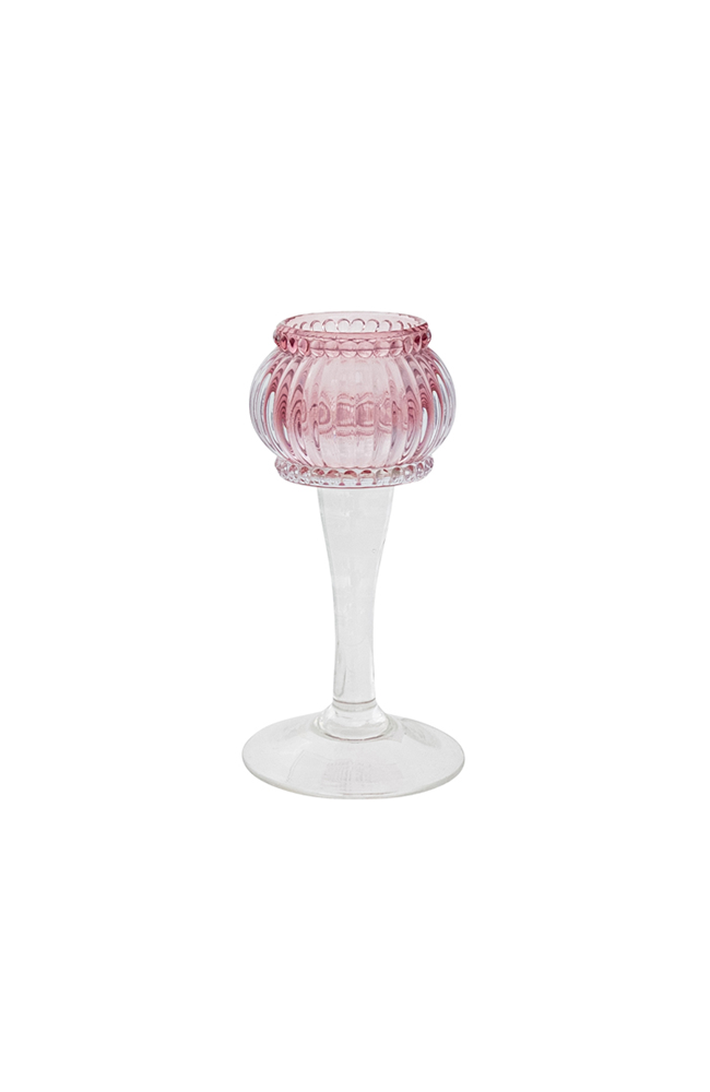 Yvonne Glass Pink/Green Votive - Small