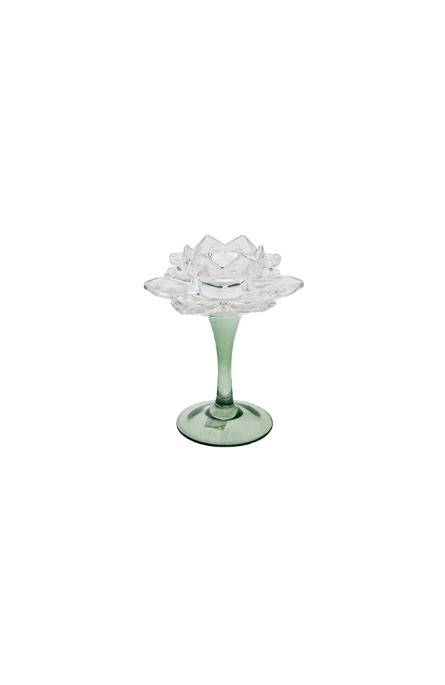 Zoe Clear Glass Flower Votive - Small