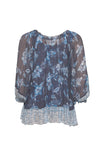 Shibori Blouse - Indigo Multi
