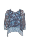 Shibori Blouse - Indigo Multi