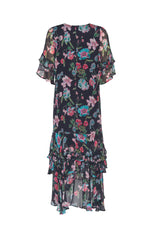 Marquise Midi Dress - Indigo Multi