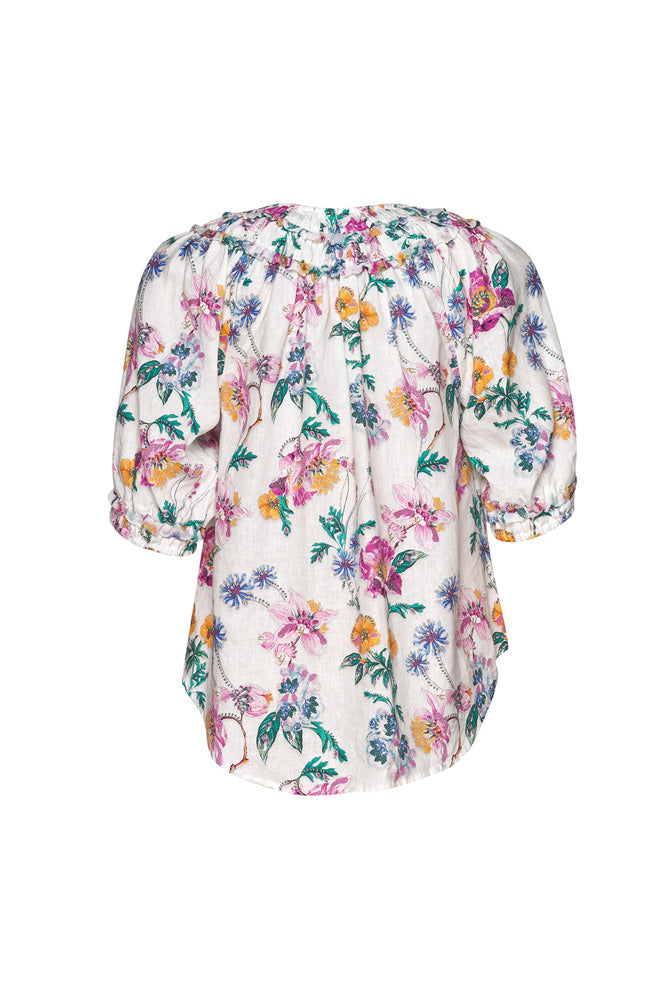 Bejewelled Blouse - White