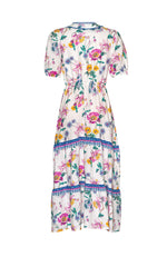 Bejewelled Midi Dress - White