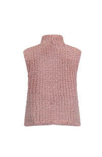 Wintour Gilet - Faux Fur Blush