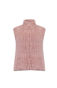 Wintour Gilet - Faux Fur Blush