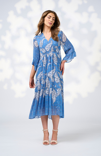 Sibella Midi Dress - Chambray Multi