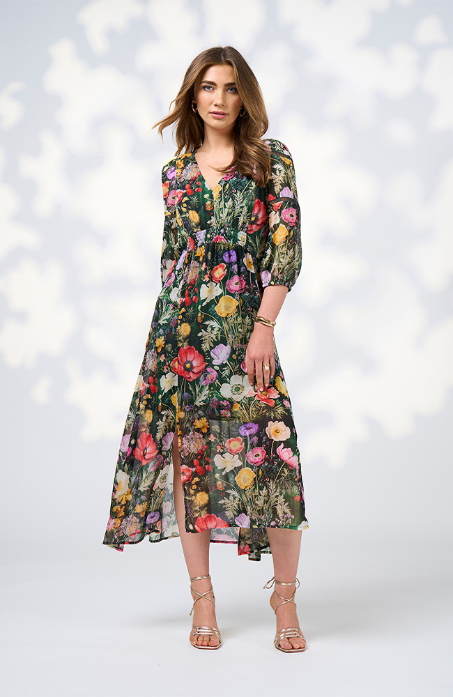 Looking Glass Midi Dress - Ivy Multi