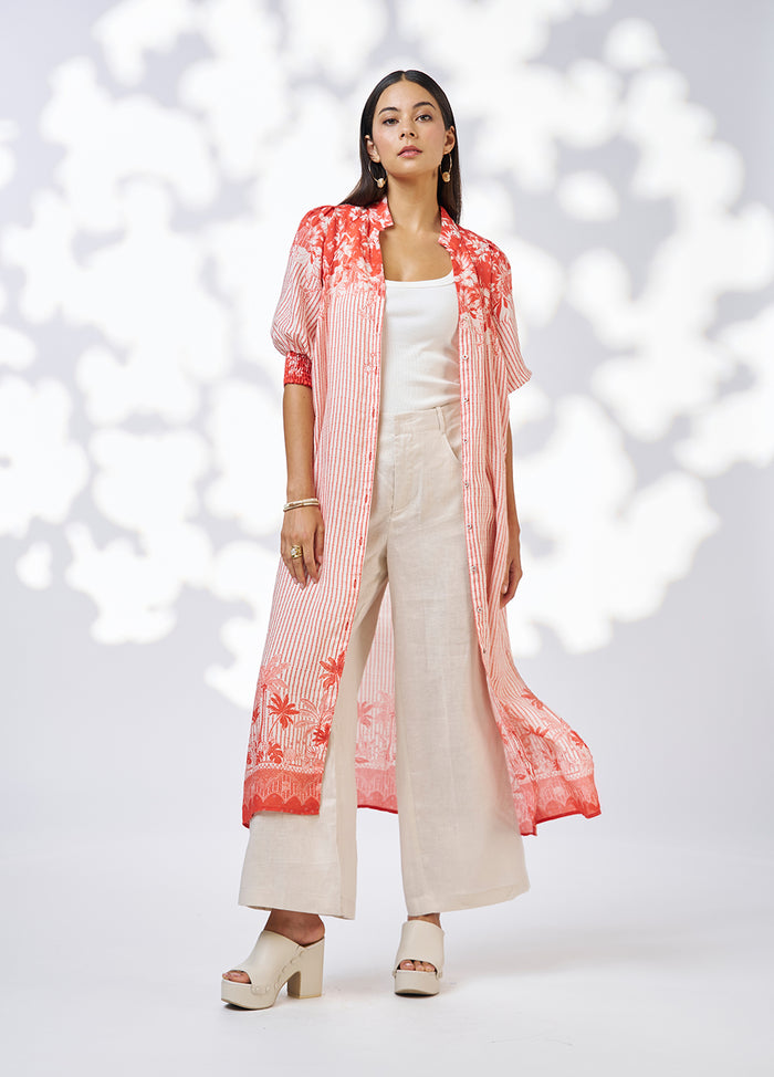 Xanthe Shirt Dress - Burnt Orange Multi