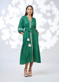 Maya Midi Dress - Palm Green