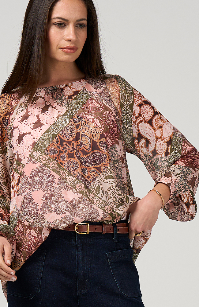 Byzantium Top - Blush Multi