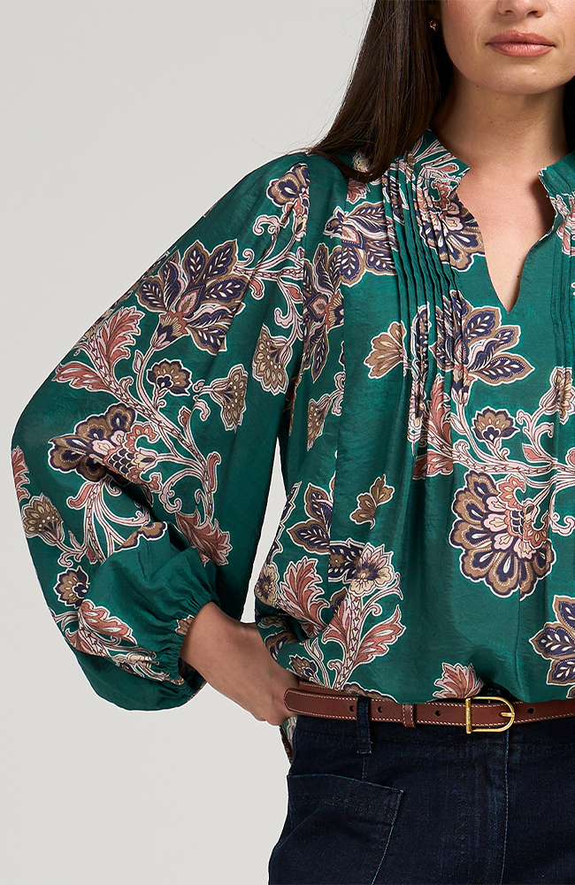 Versailles Blouse - Evergreen