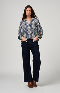 Opaline Top - Indigo Multi